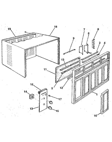 Cabinet and front panel