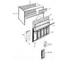 Kenmore 2538765082 cabinet and front panel diagram