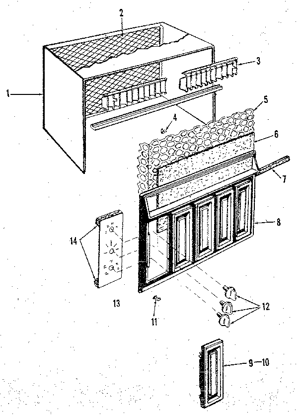 Cabinet and front panel