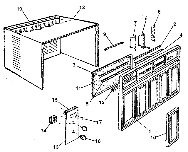Cabinet and front panel