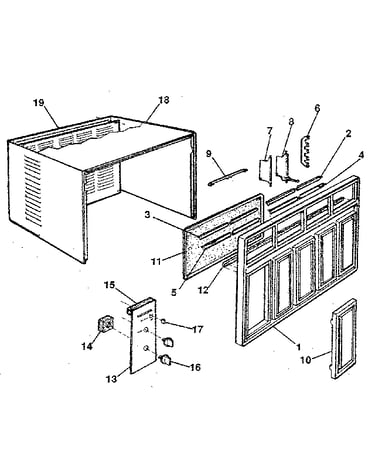 Cabinet and front panel