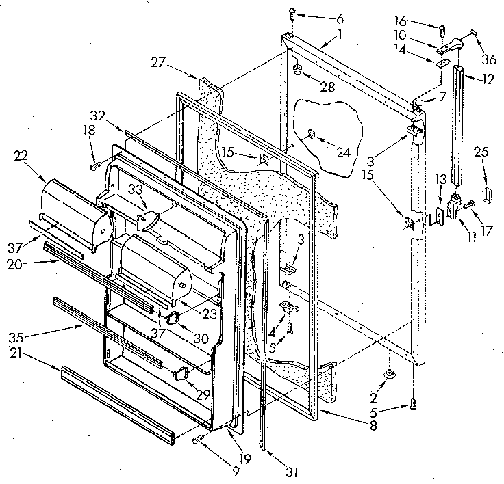 Refrigerator door