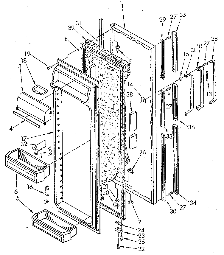 Refrigerator door