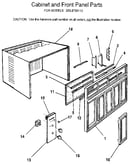 Cabinet and front panel