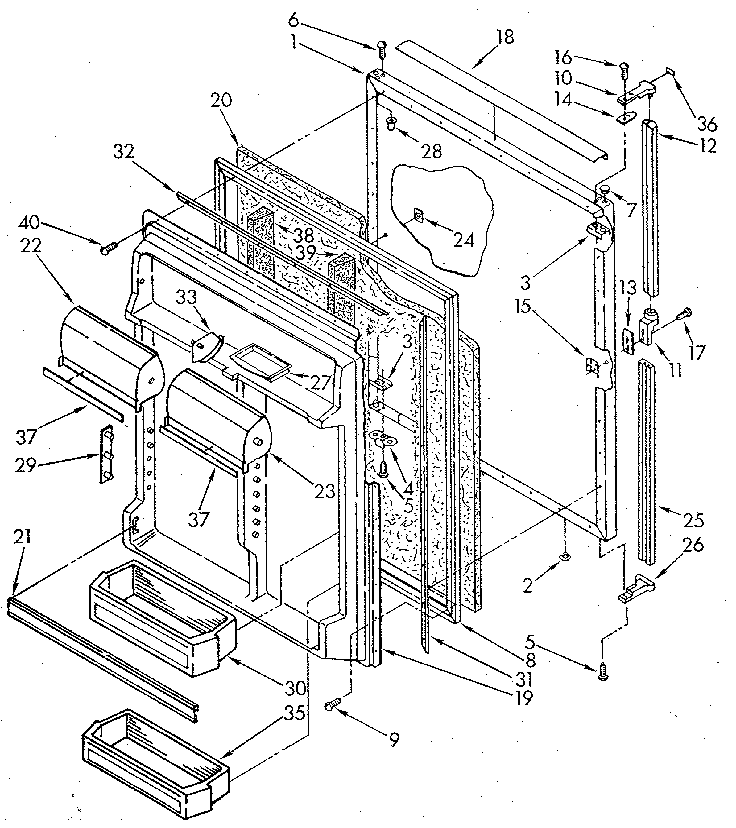 Refrigerator door