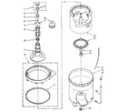 Kenmore 11082982120 agitator, basket and tub diagram