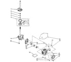 Kenmore 11082982320 brake, clutch, gearcase, motor and pump diagram