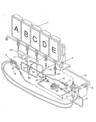 Gas burners and manifold