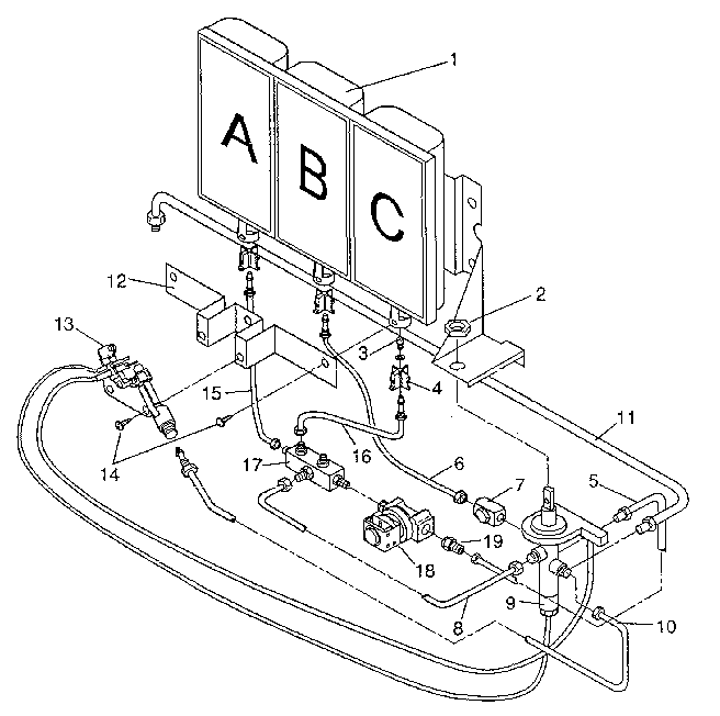 GAS BURNERS AND MANIFOLD