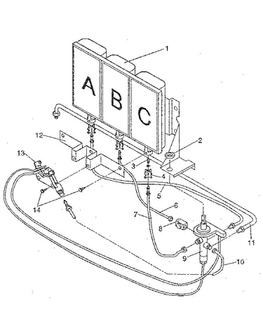 Gas burners and manifold