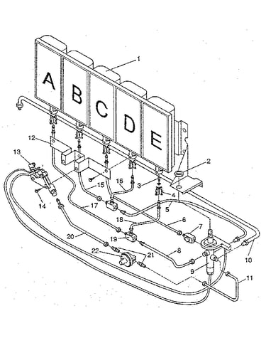 Gas burners and manifold