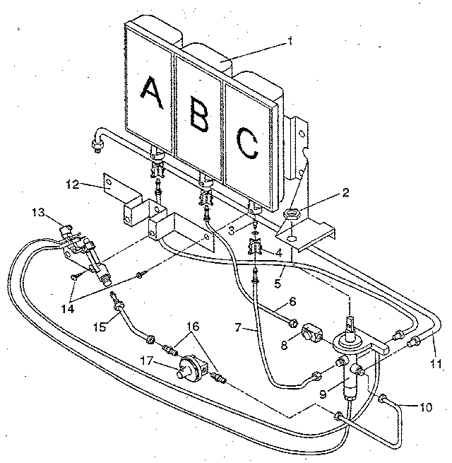Gas burners and manifold