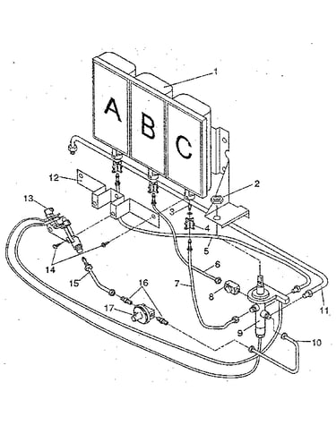 Gas burners and manifold
