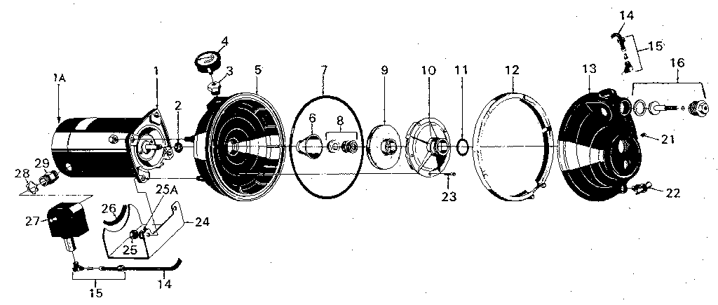 Motor and pump assembly
