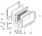 Amana C64TMA microwave door diagram