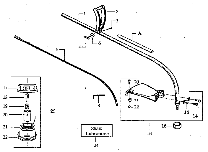 Drive shaft and cutting head