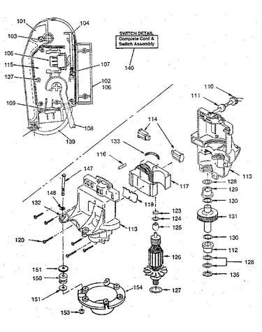 Motor & switch assembly