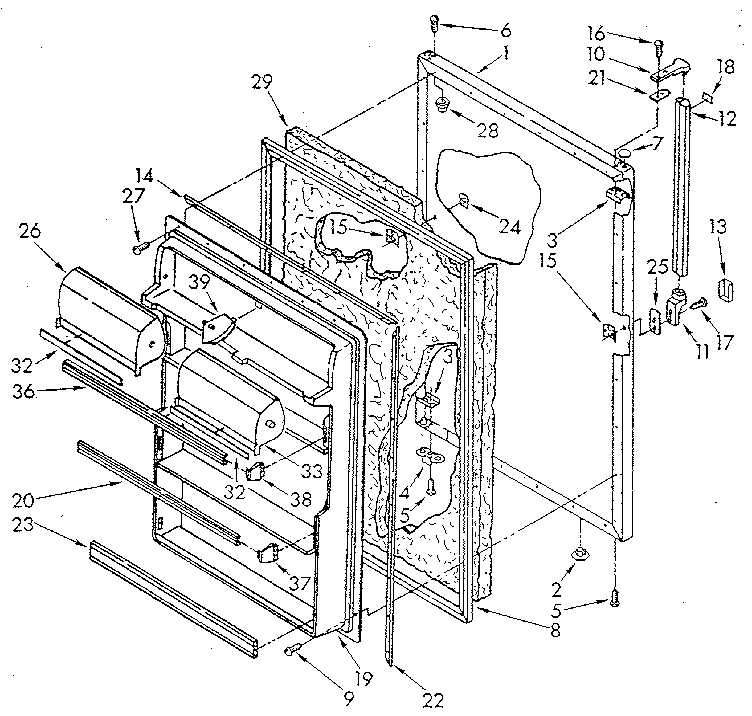 Refrigerator door