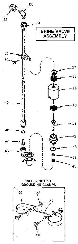 Brine valve assembly