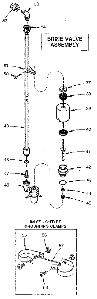 Brine valve assembly