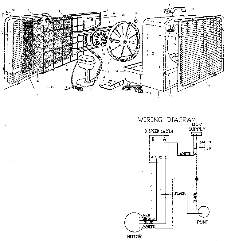 Sears evaporative air cooler