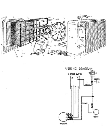 Sears evaporative air cooler