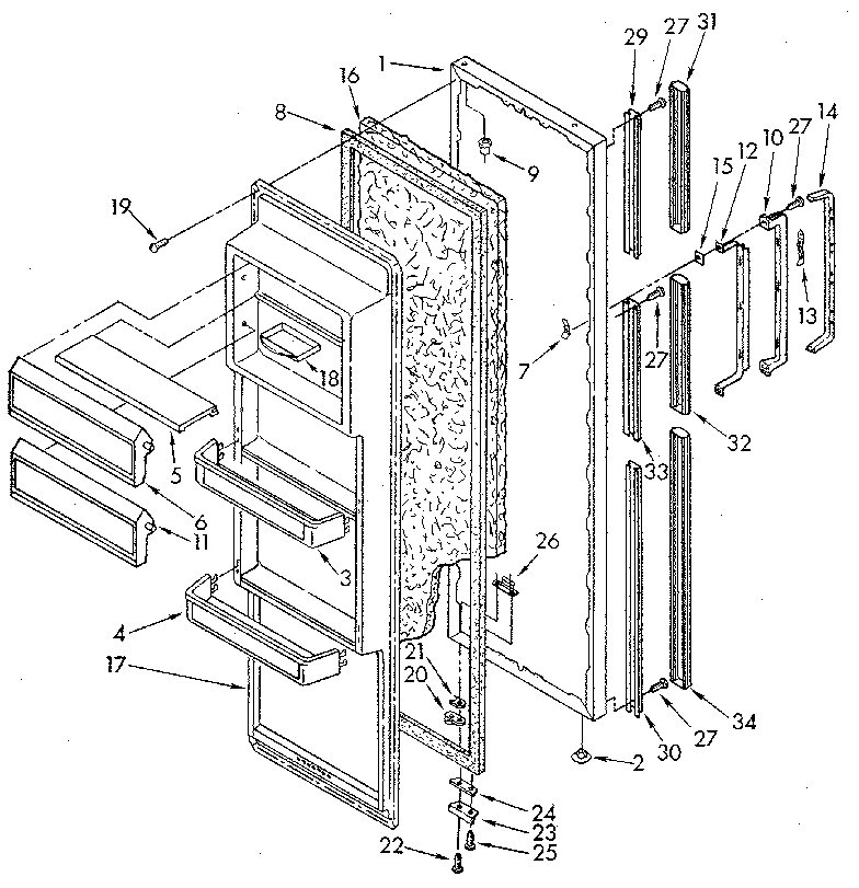 Refrigerator door