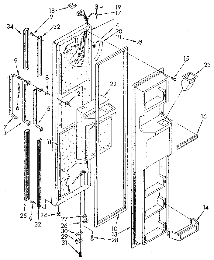 Freezer door