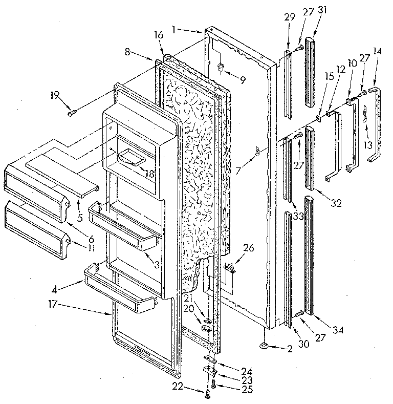 Refrigerator door