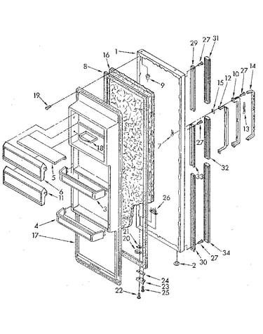 Refrigerator door