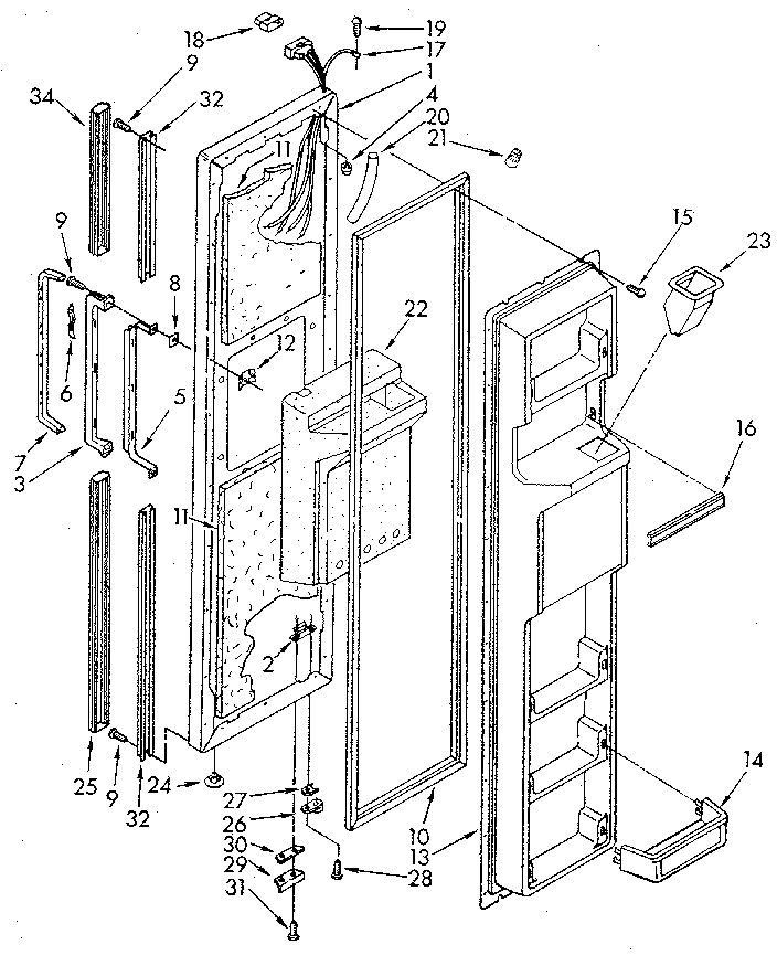 Freezer door