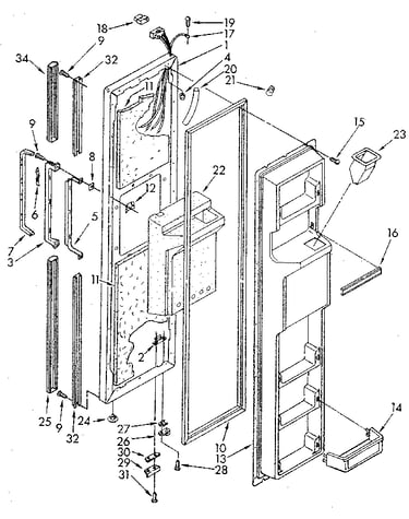 Freezer door