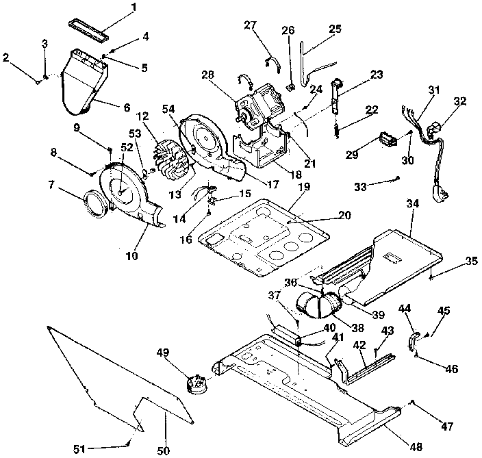Dryer-motor, blower, belt