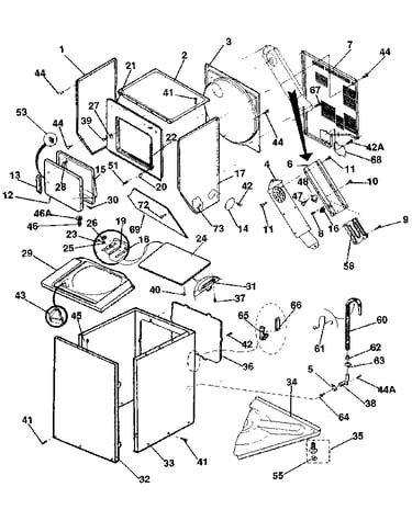 Cabinet parts & heater