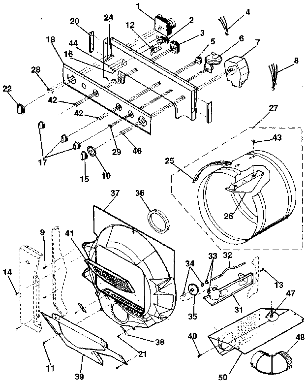 Console controls, drum