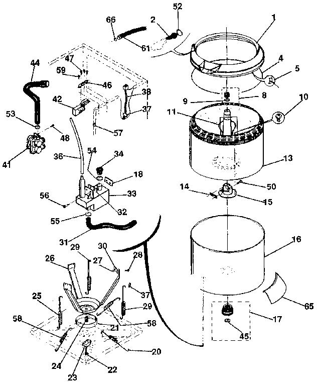 TUBS, WATER, VALVE, LID SWITCH