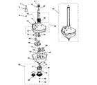 Kenmore 41799975800 transmission, water seal, lower bearing assy diagram
