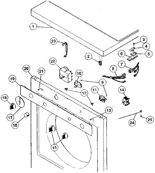 Console, controls, top panel