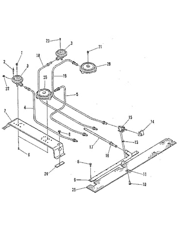 Top burner section