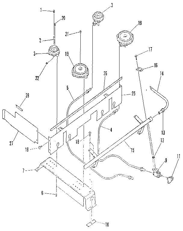 Top burner section