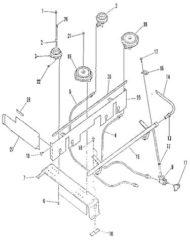 Top burner section