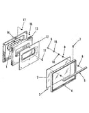 Oven door section