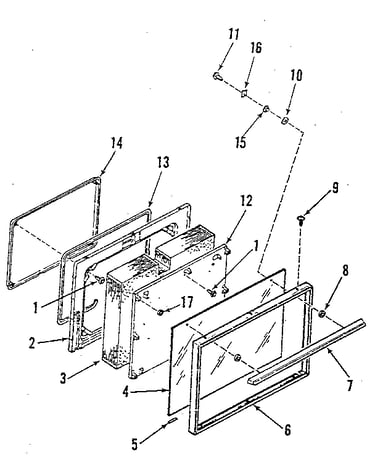 Oven door section