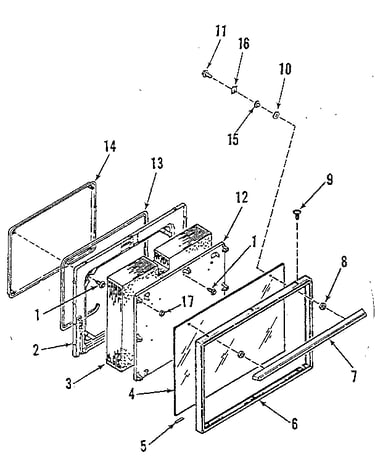 Oven door section