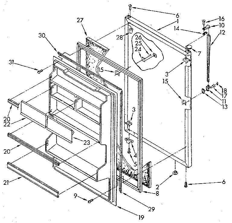 Refrigerator door
