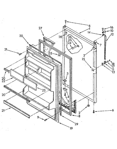 Refrigerator door
