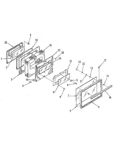 Oven door section