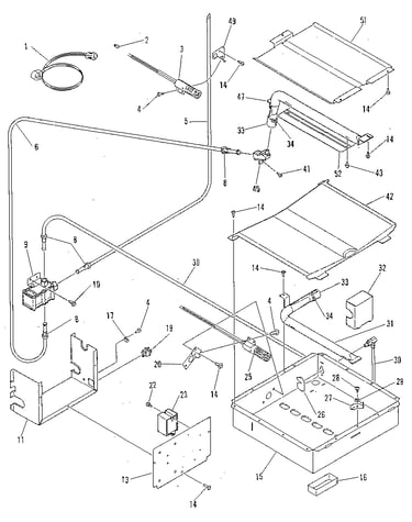 Broiler and oven burner section