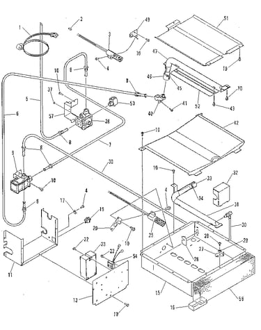 Broiler and oven burner section