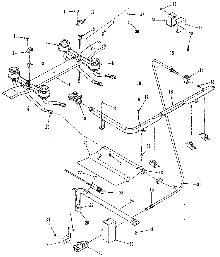 Burner section